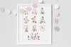 Girl&#39;s Pink Woodland Counting Numbers Print