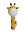 Handmade Crochet giraffe baby rattle