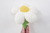 Handmade Crochet baby daisy flower rattle