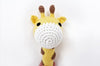 Handmade Crochet giraffe baby rattle