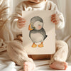 Newborn Baby Puffin Nautical Nursery Picture