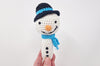 Handmade Crochet snowman rattle