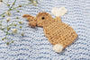 Baby blue cotton knitted Bunny Blanket