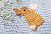 Baby blue cotton knitted Bunny Blanket