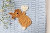 Baby blue cotton knitted Bunny Blanket